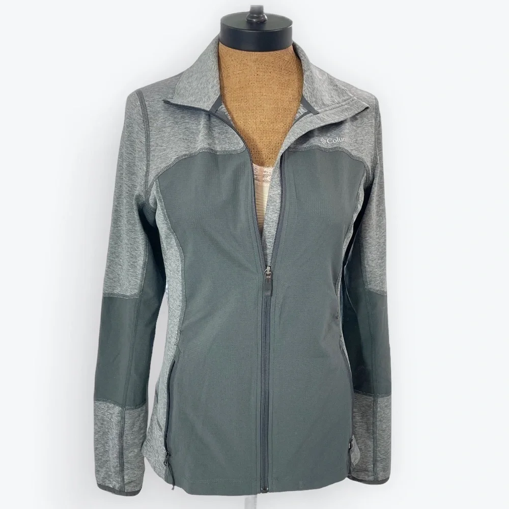 Columbia long sleeve full zip performance wear jacket thumb hole zip pockets Sm  - Picture 2 of 8